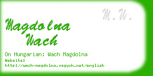 magdolna wach business card